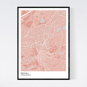 Redhill City Map Print