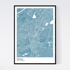 Redhill City Map Print