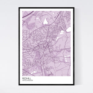 Redhill City Map Print