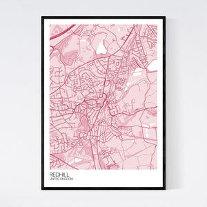 Redhill City Map Print