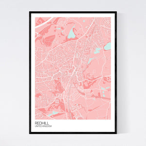 Redhill City Map Print