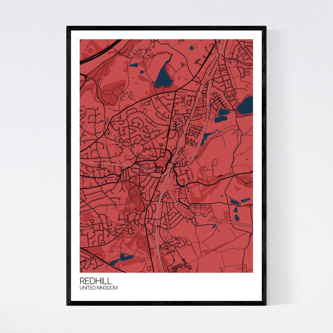 Redhill City Map Print