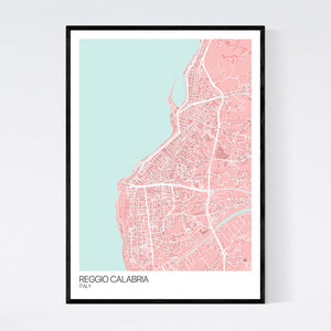 Reggio Calabria City Map Print