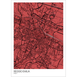 Map of Reggio Emilia, Italy