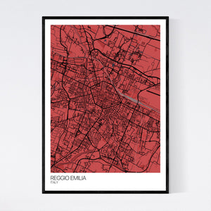 Map of Reggio Emilia, Italy
