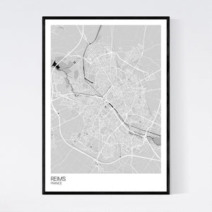 Reims City Map Print