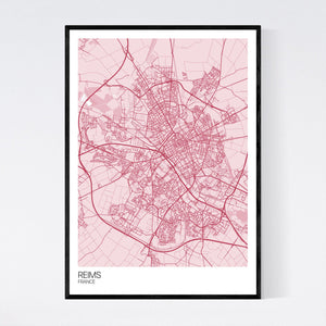 Reims City Map Print