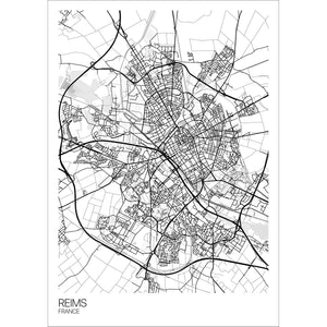 Map of Reims, France