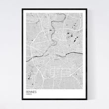 Load image into Gallery viewer, Rennes City Map Print