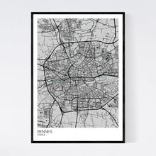 Load image into Gallery viewer, Rennes City Map Print