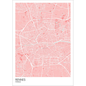 Map of Rennes, France