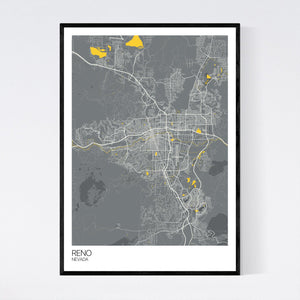Reno City Map Print