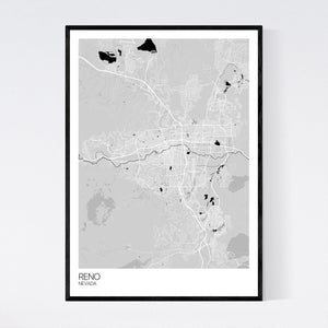 Reno City Map Print