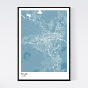 Reno City Map Print