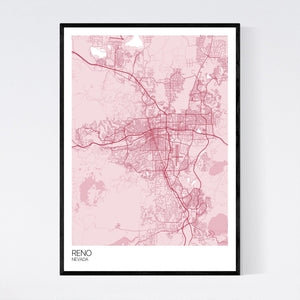 Reno City Map Print