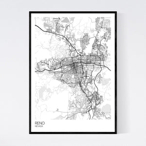 Reno City Map Print