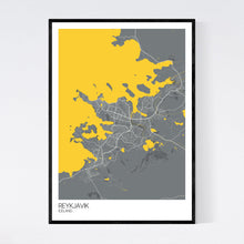 Load image into Gallery viewer, Reykjavik City Map Print