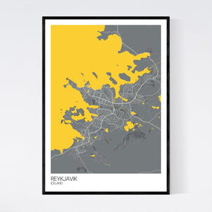 Reykjavik City Map Print