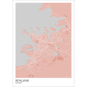 Map of Reykjavik, Iceland