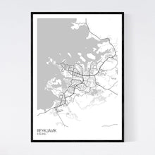 Load image into Gallery viewer, Reykjavik City Map Print