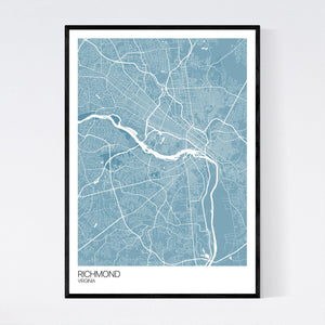 Richmond City Map Print