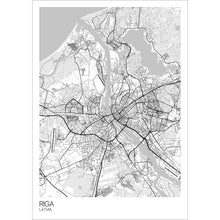 Load image into Gallery viewer, Map of Riga, Latvia