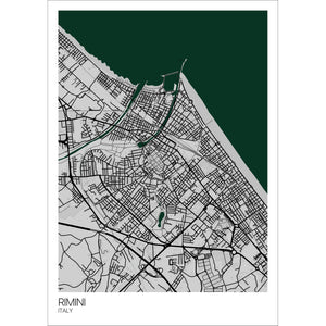 Map of Rimini, Italy