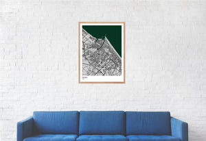 Map of Rimini, Italy
