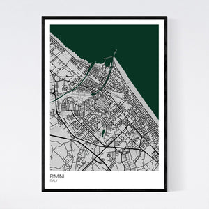 Map of Rimini, Italy