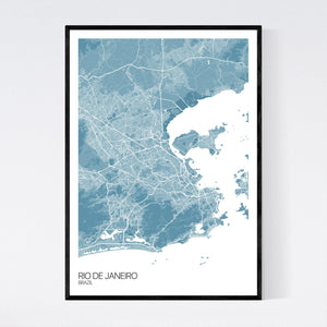 Rio de Janeiro City Map Print