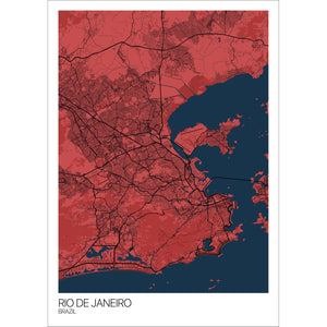 Map of Rio de Janeiro, Brazil