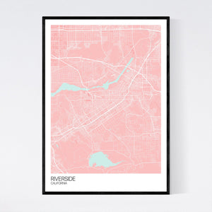 Riverside City Map Print