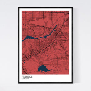 Riverside City Map Print
