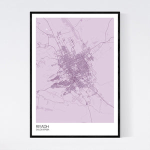 Riyadh City Map Print