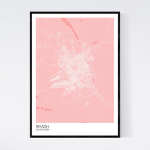 Riyadh City Map Print