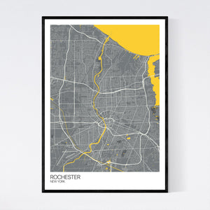 Rochester City Map Print