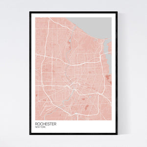 Rochester City Map Print