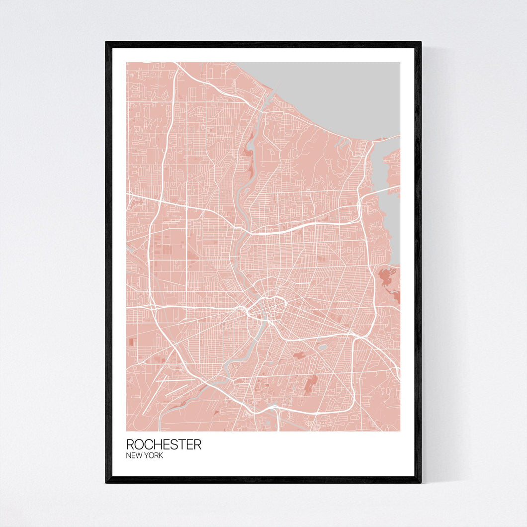 Rochester City Map Print