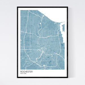 Rochester City Map Print