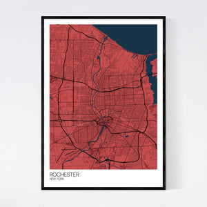 Rochester City Map Print