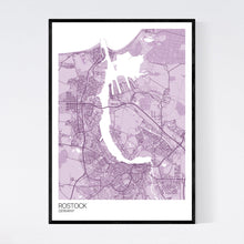 Load image into Gallery viewer, Rostock City Map Print