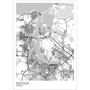 Map of Rostock, Germany