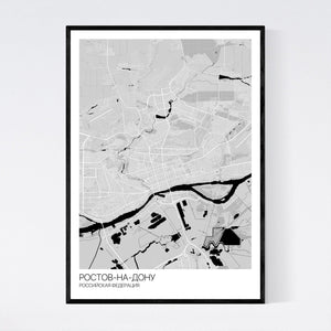 Rostov-on-Don City Map Print