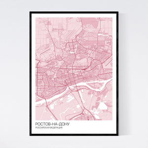 Rostov-on-Don City Map Print