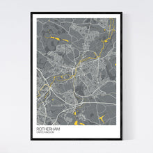 Load image into Gallery viewer, Rotherham City Map Print