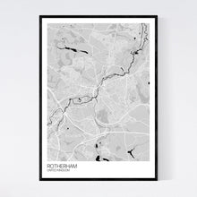 Load image into Gallery viewer, Rotherham City Map Print