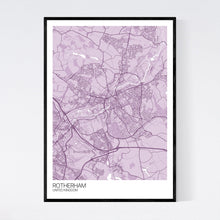 Load image into Gallery viewer, Rotherham City Map Print