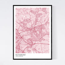 Load image into Gallery viewer, Rotherham City Map Print