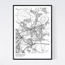 Load image into Gallery viewer, Rotherham City Map Print