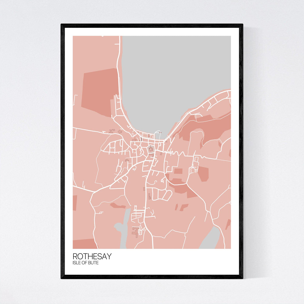 Rothesay Town Map Print